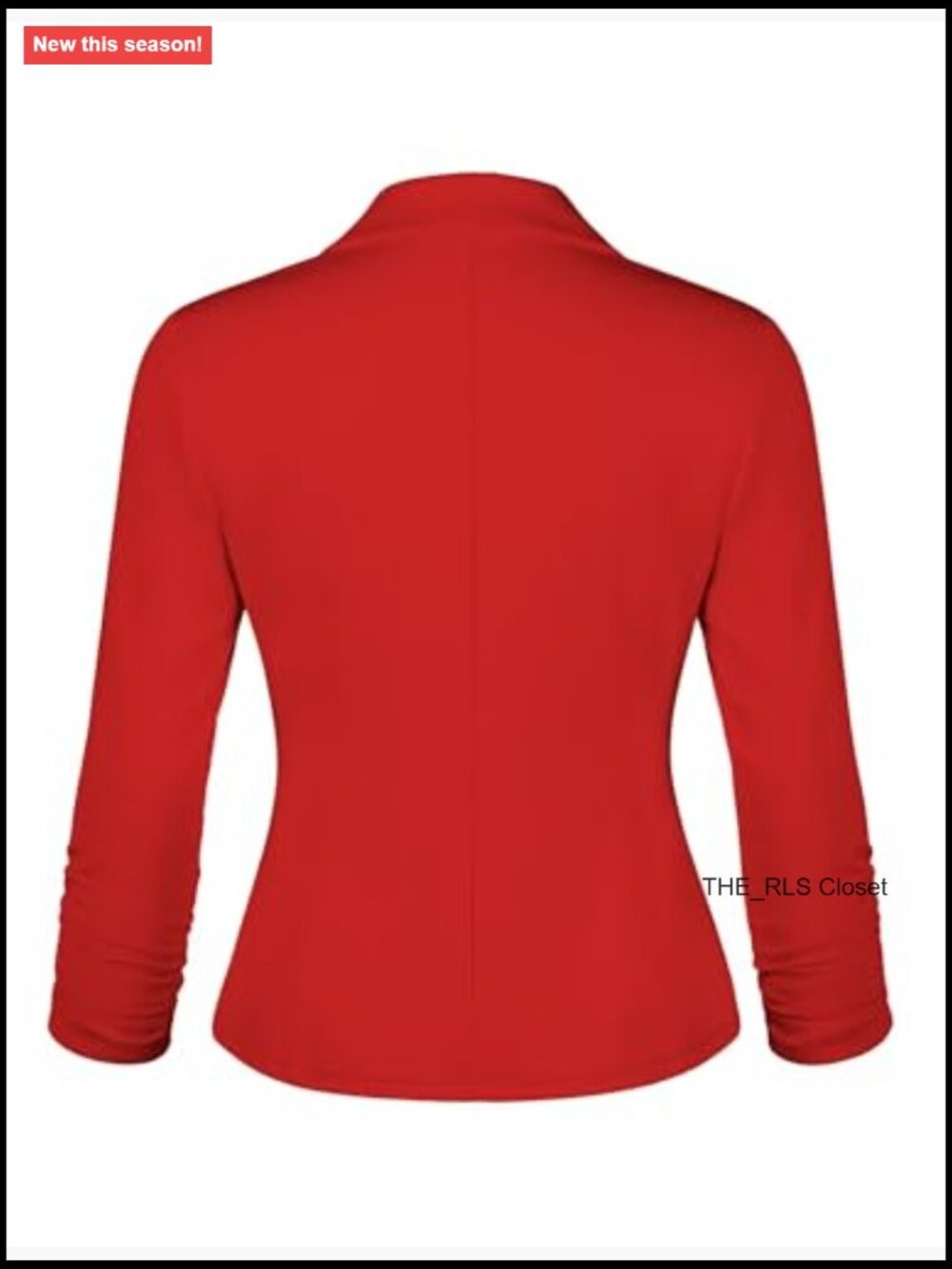Lightweight Stretch Ponte Cardigan Blazer Jacket Office Work - Picture 2 of 7